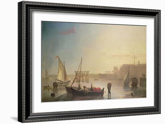 View on the Thames-James M. Burnet-Framed Giclee Print