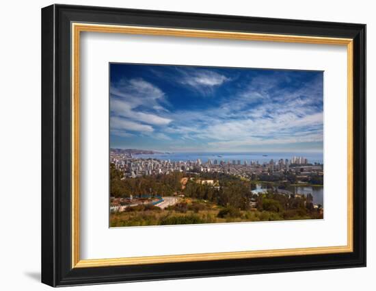 View on Vina Del Mar and Valparaiso, Chile-Nataliya Hora-Framed Photographic Print