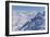 View on Winter Snowy Mountains and Blue Sky above Clouds, Krasnaya Polyana, Sochi, Russia-wasja-Framed Photographic Print