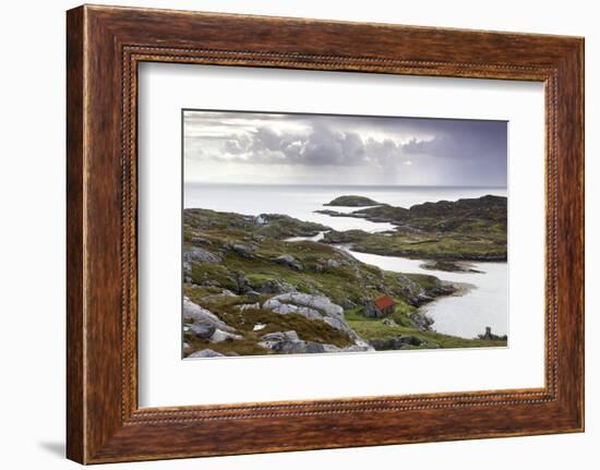 View Out to Sea over Abandoned Crofts at the Township of Manish-Lee Frost-Framed Photographic Print