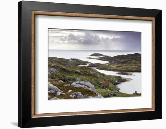 View Out to Sea over Abandoned Crofts at the Township of Manish-Lee Frost-Framed Photographic Print