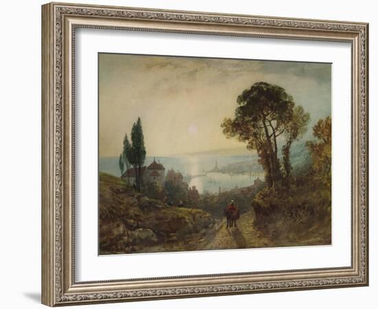 'View over a harbour', c1859, (1938)-William Wyld-Framed Giclee Print