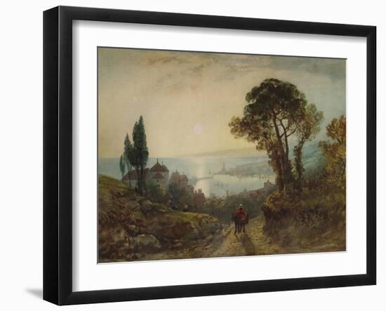 'View over a harbour', c1859, (1938)-William Wyld-Framed Giclee Print