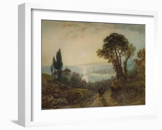 'View over a harbour', c1859, (1938)-William Wyld-Framed Giclee Print