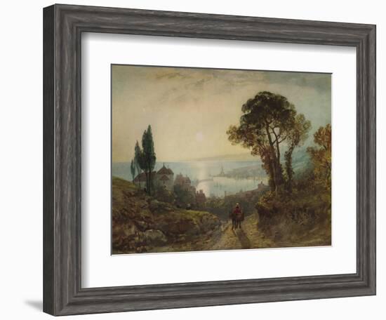 'View over a harbour', c1859, (1938)-William Wyld-Framed Giclee Print