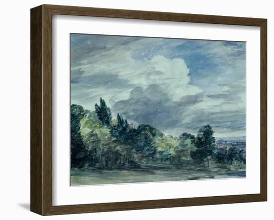 View over a Wide Landscape, with Trees in the Foreground, September 1832-John Constable-Framed Giclee Print