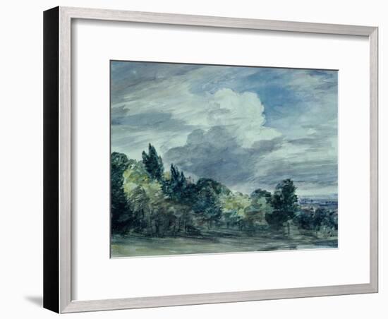 View over a Wide Landscape, with Trees in the Foreground, September 1832-John Constable-Framed Giclee Print