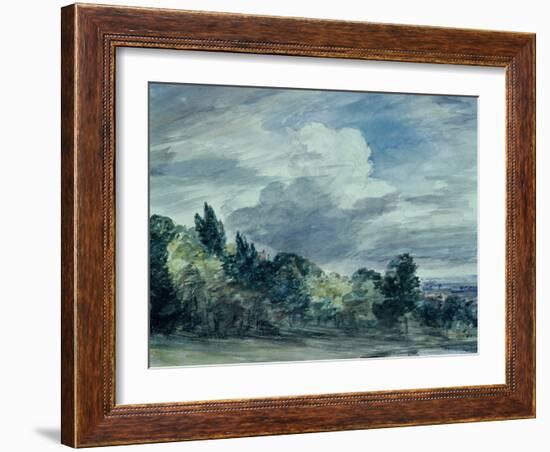 View over a Wide Landscape, with Trees in the Foreground, September 1832-John Constable-Framed Giclee Print