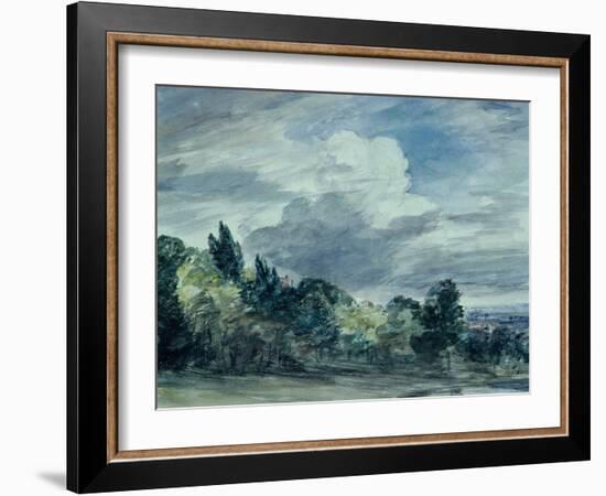 View over a Wide Landscape, with Trees in the Foreground, September 1832-John Constable-Framed Giclee Print