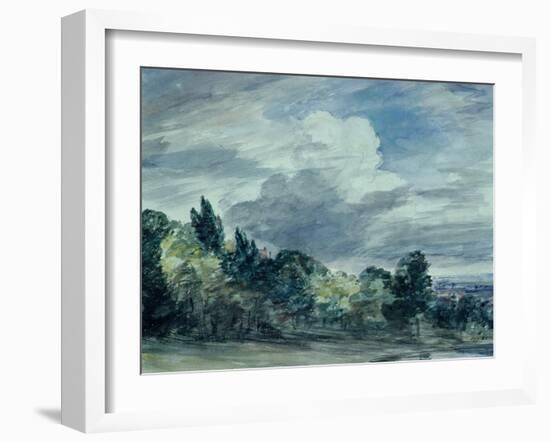 View over a Wide Landscape, with Trees in the Foreground, September 1832-John Constable-Framed Giclee Print