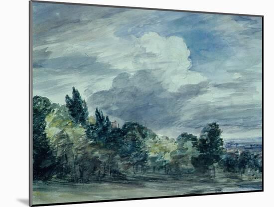 View over a Wide Landscape, with Trees in the Foreground, September 1832-John Constable-Mounted Giclee Print