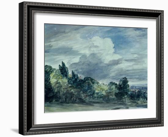 View over a Wide Landscape, with Trees in the Foreground, September 1832-John Constable-Framed Giclee Print