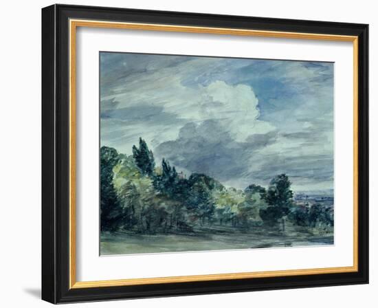 View over a Wide Landscape, with Trees in the Foreground, September 1832-John Constable-Framed Giclee Print