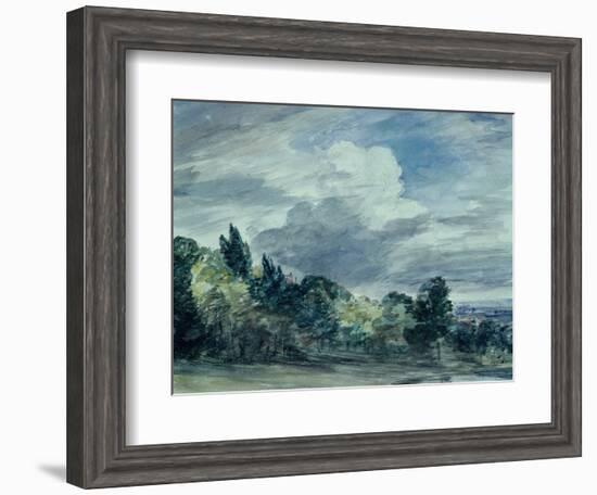 View over a Wide Landscape, with Trees in the Foreground, September 1832-John Constable-Framed Giclee Print