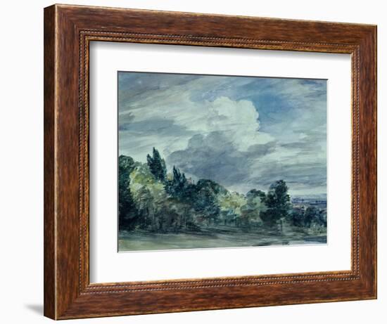 View over a Wide Landscape, with Trees in the Foreground, September 1832-John Constable-Framed Giclee Print
