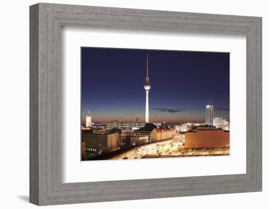 View over Alexanderstrasse on Television Tower, Berlin, Germany-Markus Lange-Framed Photographic Print