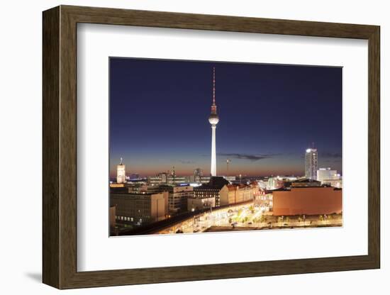 View over Alexanderstrasse on Television Tower, Berlin, Germany-Markus Lange-Framed Photographic Print