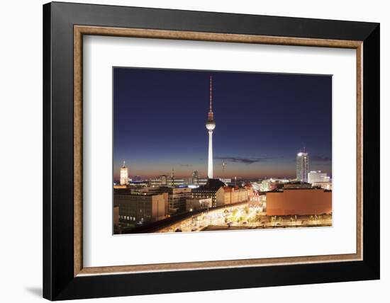 View over Alexanderstrasse on Television Tower, Berlin, Germany-Markus Lange-Framed Photographic Print