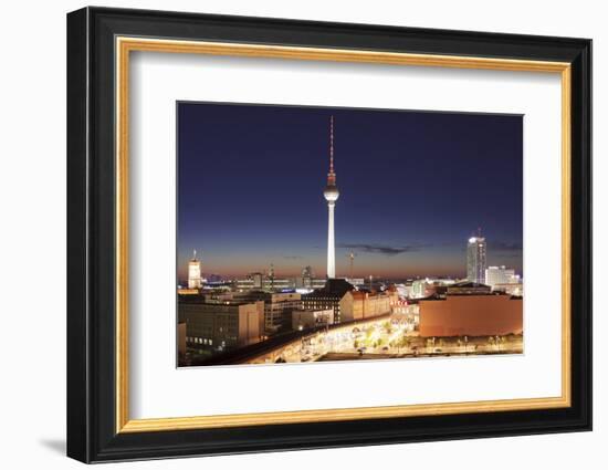 View over Alexanderstrasse on Television Tower, Berlin, Germany-Markus Lange-Framed Photographic Print