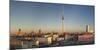 View over Alexanderstrasse to TV Tower, Rotes Rathaus (Red Town Hall), Hotel Park Inn and Alexa sho-Markus Lange-Mounted Photographic Print