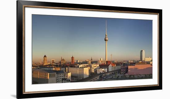 View over Alexanderstrasse to TV Tower, Rotes Rathaus (Red Town Hall), Hotel Park Inn and Alexa sho-Markus Lange-Framed Photographic Print