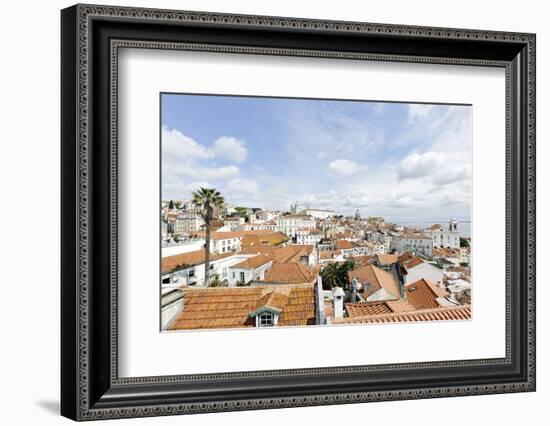 View over Alfama District and SŽ Cathedral-Axel Schmies-Framed Photographic Print