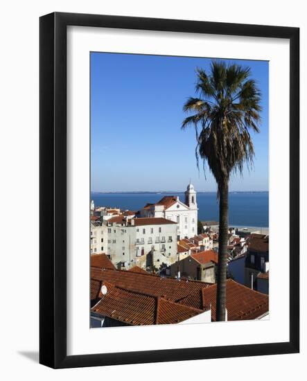 View over Alfama District from Miradouro Das Portas Do Sol, Alfama, Lisbon, Portugal, Europe-Stuart Black-Framed Photographic Print