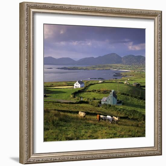 View over Allihies and Ballydonegan Bay, Beara Peninsula, County Cork, Munster, Republic of Ireland-Stuart Black-Framed Photographic Print