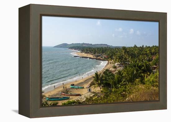 View over Anjuna Beach, Goa, India, Asia-Yadid Levy-Framed Premier Image Canvas