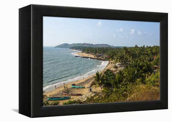 View over Anjuna Beach, Goa, India, Asia-Yadid Levy-Framed Premier Image Canvas