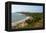 View over Anjuna Beach, Goa, India, Asia-Yadid Levy-Framed Premier Image Canvas