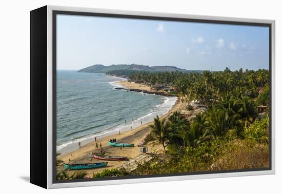 View over Anjuna Beach, Goa, India, Asia-Yadid Levy-Framed Premier Image Canvas