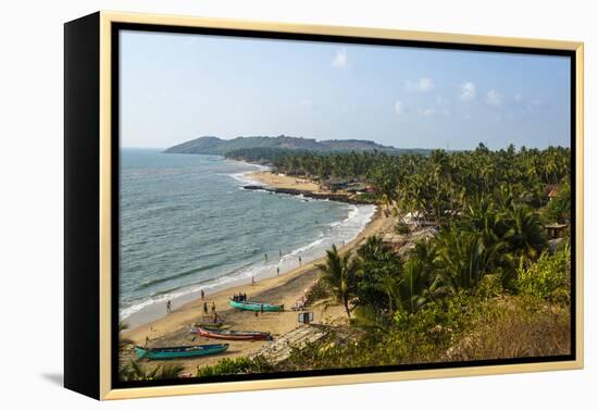 View over Anjuna Beach, Goa, India, Asia-Yadid Levy-Framed Premier Image Canvas