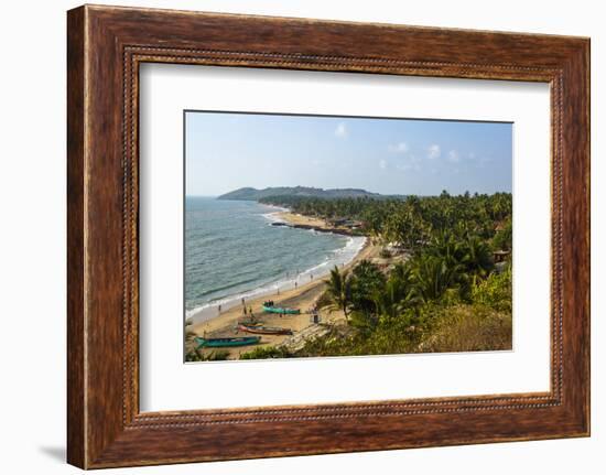View over Anjuna Beach, Goa, India, Asia-Yadid Levy-Framed Premium Photographic Print