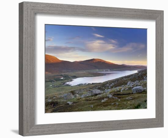 View over Ardvourlie, Borglass and Loch Seaforth, North Harris, Outer Hebrides, Scotland, UK-Patrick Dieudonne-Framed Photographic Print