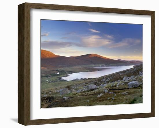 View over Ardvourlie, Borglass and Loch Seaforth, North Harris, Outer Hebrides, Scotland, UK-Patrick Dieudonne-Framed Photographic Print