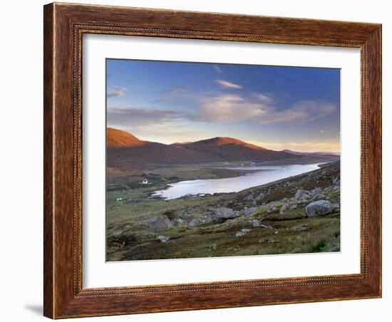 View over Ardvourlie, Borglass and Loch Seaforth, North Harris, Outer Hebrides, Scotland, UK-Patrick Dieudonne-Framed Photographic Print