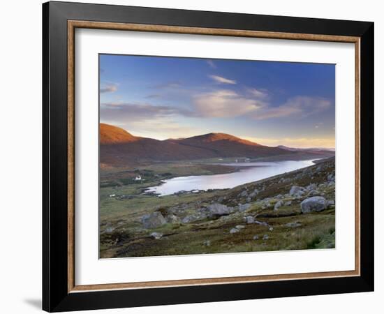 View over Ardvourlie, Borglass and Loch Seaforth, North Harris, Outer Hebrides, Scotland, UK-Patrick Dieudonne-Framed Photographic Print