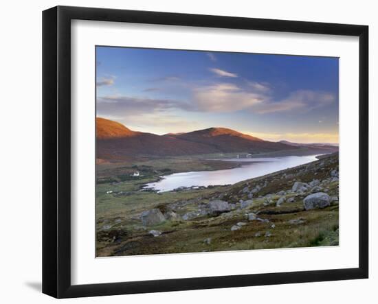 View over Ardvourlie, Borglass and Loch Seaforth, North Harris, Outer Hebrides, Scotland, UK-Patrick Dieudonne-Framed Photographic Print