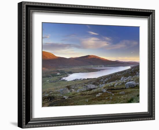 View over Ardvourlie, Borglass and Loch Seaforth, North Harris, Outer Hebrides, Scotland, UK-Patrick Dieudonne-Framed Photographic Print