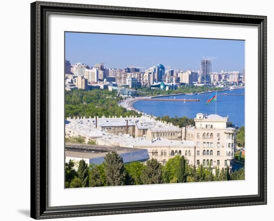 View Over Baku Bay, Baku, Azerbaijan, Central Asia, Asia-Michael Runkel-Framed Photographic Print