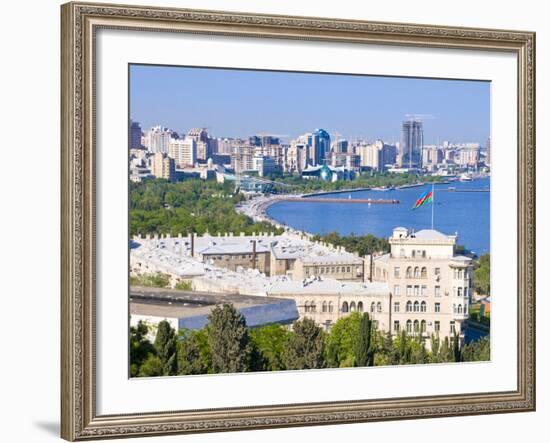 View Over Baku Bay, Baku, Azerbaijan, Central Asia, Asia-Michael Runkel-Framed Photographic Print