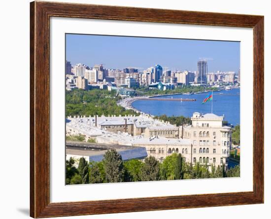 View Over Baku Bay, Baku, Azerbaijan, Central Asia, Asia-Michael Runkel-Framed Photographic Print