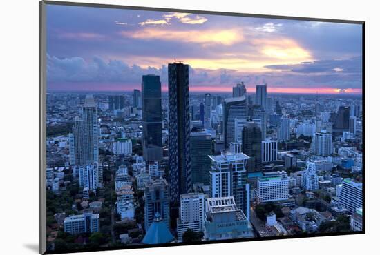 View over Bangkok at Sunset from the Vertigo Bar on the Roof the Banyan Tree Hotel-Lee Frost-Mounted Photographic Print