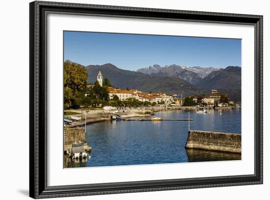 View over Baveno Town, Lake Maggiore, Italian Lakes, Piedmont, Italy, Europe-Yadid Levy-Framed Photographic Print