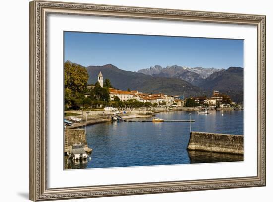 View over Baveno Town, Lake Maggiore, Italian Lakes, Piedmont, Italy, Europe-Yadid Levy-Framed Photographic Print