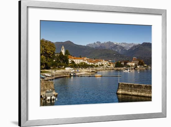 View over Baveno Town, Lake Maggiore, Italian Lakes, Piedmont, Italy, Europe-Yadid Levy-Framed Photographic Print