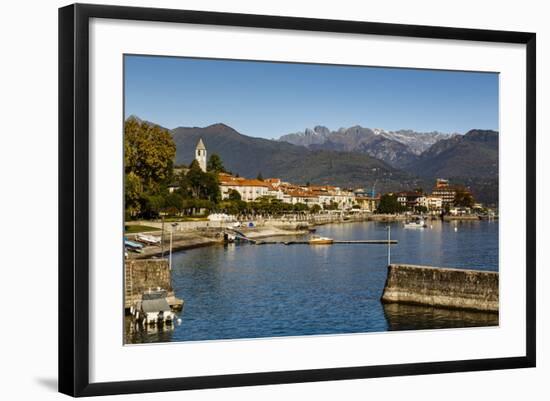 View over Baveno Town, Lake Maggiore, Italian Lakes, Piedmont, Italy, Europe-Yadid Levy-Framed Photographic Print