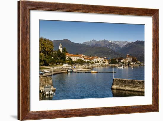 View over Baveno Town, Lake Maggiore, Italian Lakes, Piedmont, Italy, Europe-Yadid Levy-Framed Photographic Print