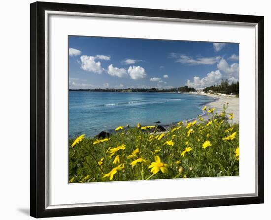View over Beach in Spring, Fontane Bianche, Near Siracusa, Sicily, Italy, Mediterranean, Europe-Stuart Black-Framed Photographic Print